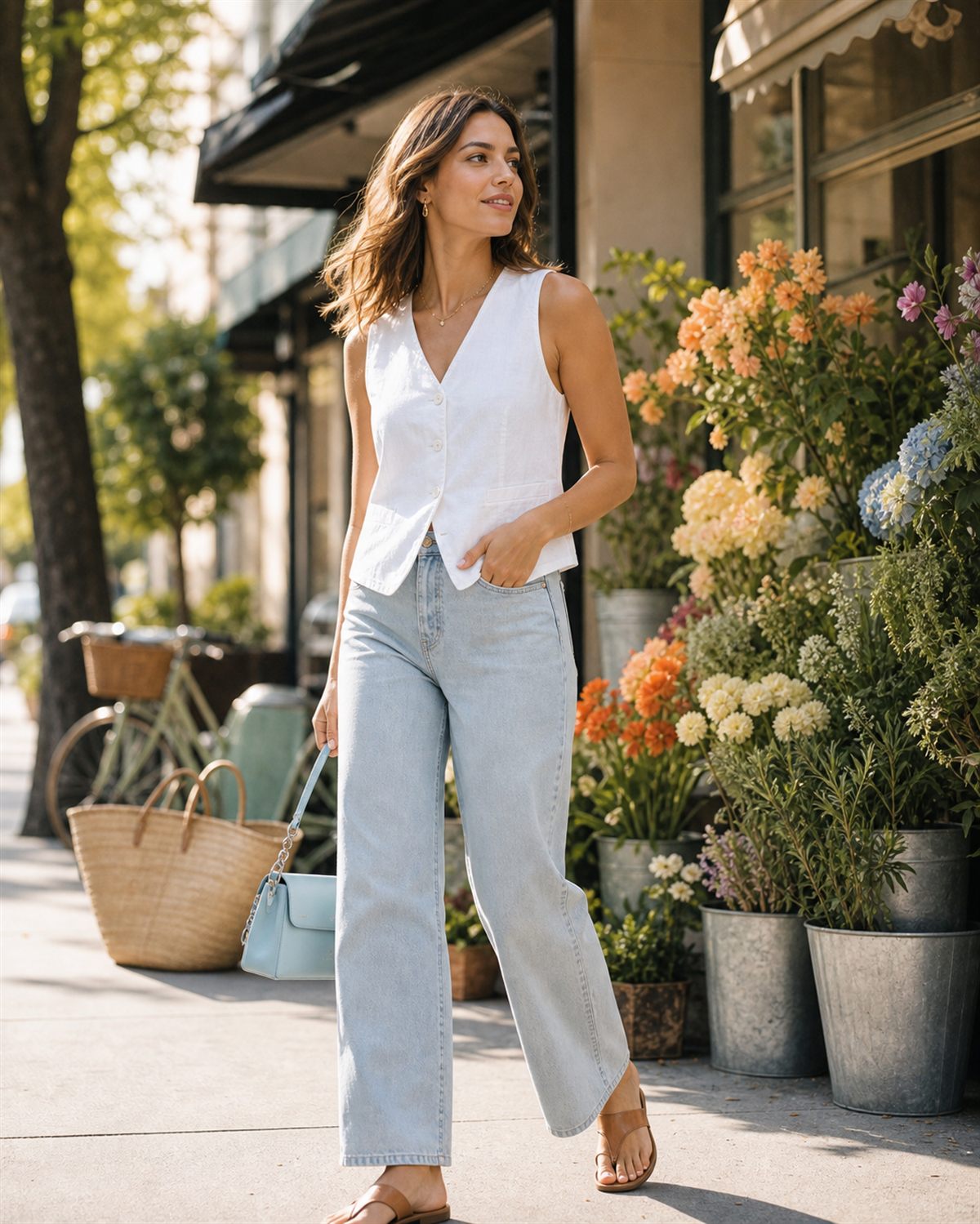 Summer 2026 Outfit Ideas for Women: Colorful Handbags, Raffia Textures & Easy Chic Styling