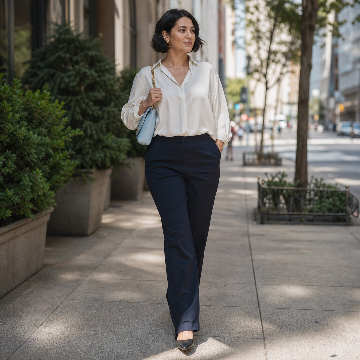 How Apple Body Shapes Can Wear the Trending Shoulder Bag: A Detailed Proportion Guide
